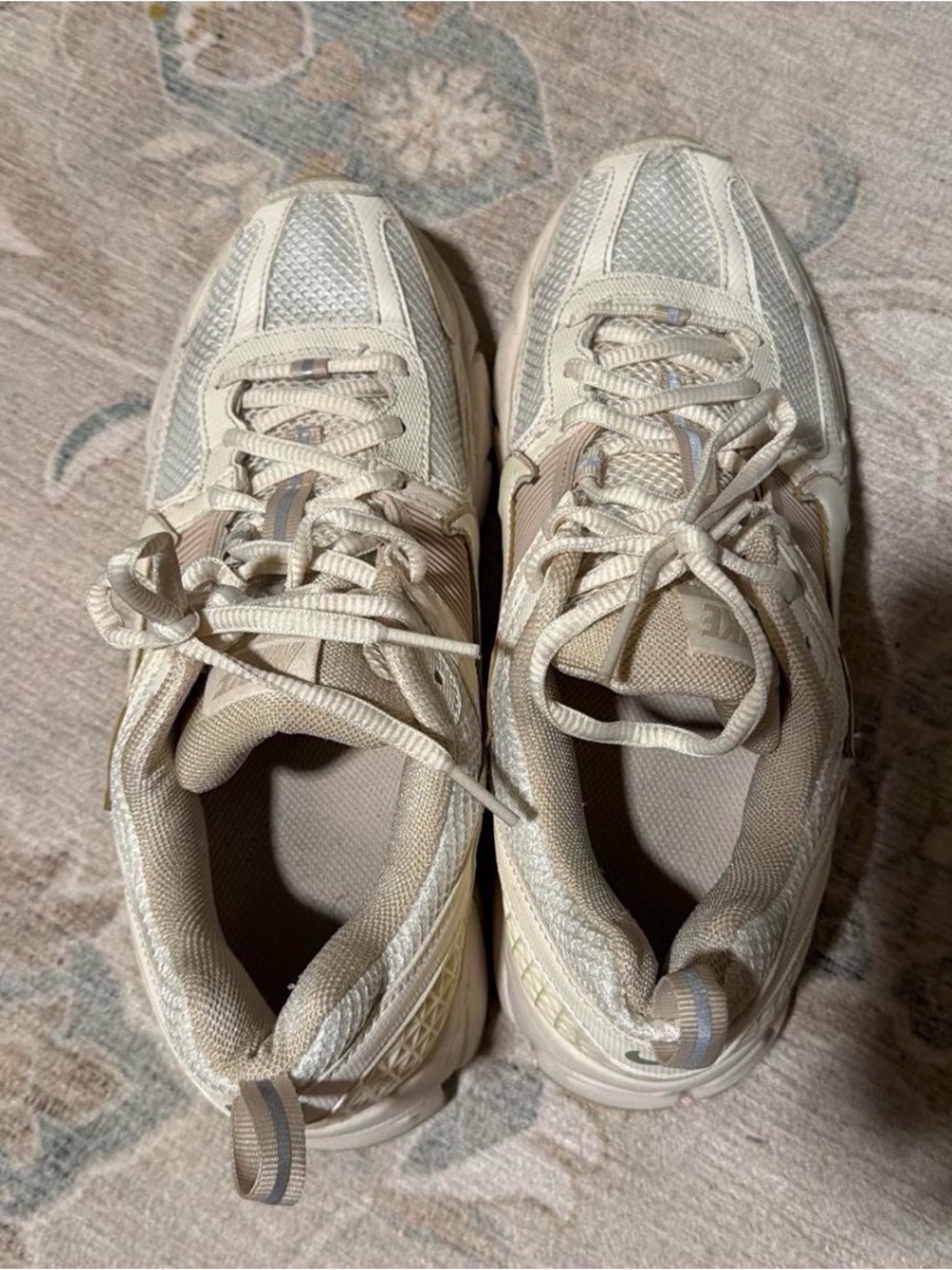Nike Cream/Tan Zoom Vomero 5 Athletic Sneakers - Picture 4 of 6